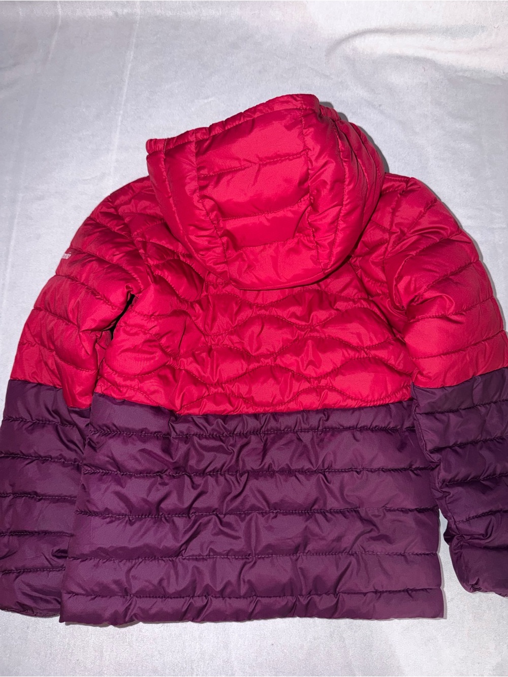 Columbia Red and Plum Hooded Quilted Puffer Jacket - Picture 3 of 5